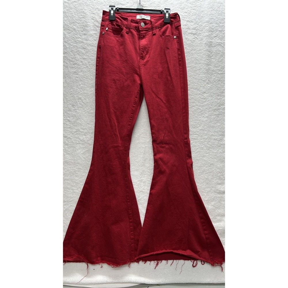 Judy Blue Womens Size 3/26 Red Super Flare Denim Jeans (T5)